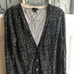 Navy and Yellow Ann Taylor Sweater